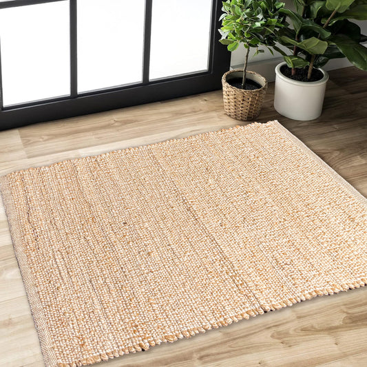 Jute Chindi Rug-Natural Jute-2'x3'.