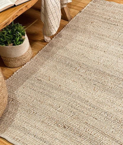 Jute Chindi Rug-Natural Jute-4'x4' Square.