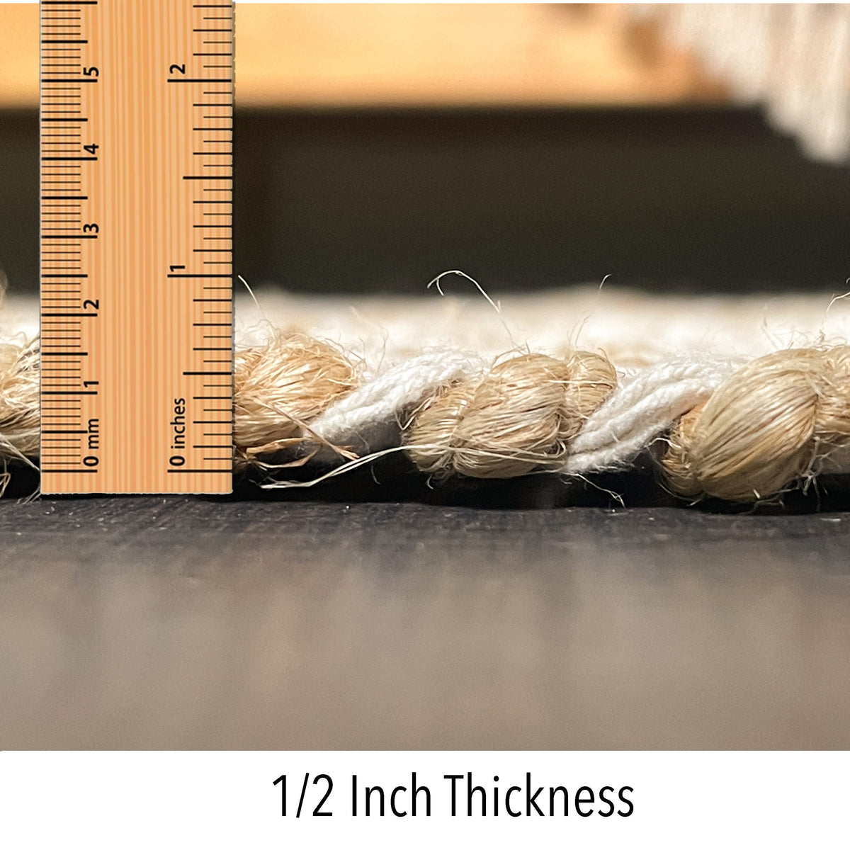 Jute Chindi Rug-Natural Jute-4'x4' Square.
