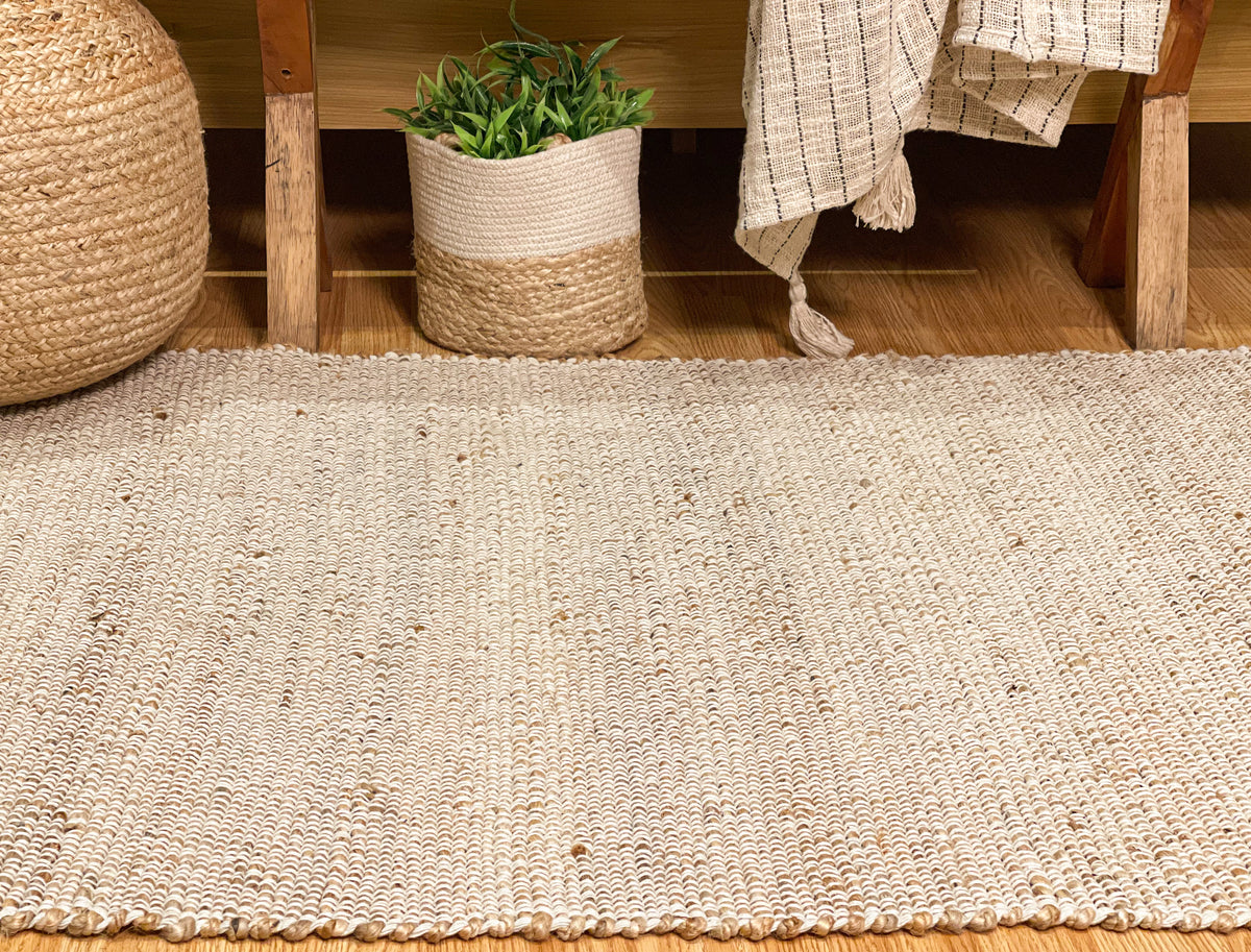 Jute Chindi Rug-Natural Jute-4'x4' Square.