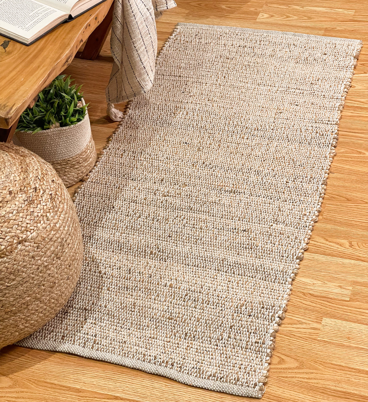 Jute Chindi Runner-Natural Jute-2'x5'.