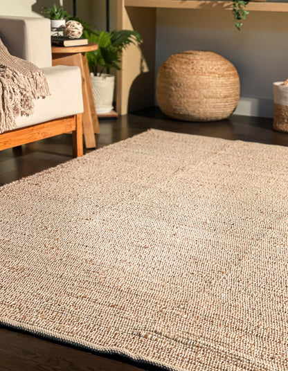 Jute Chindi Rug-Natural Jute-5'x7'.