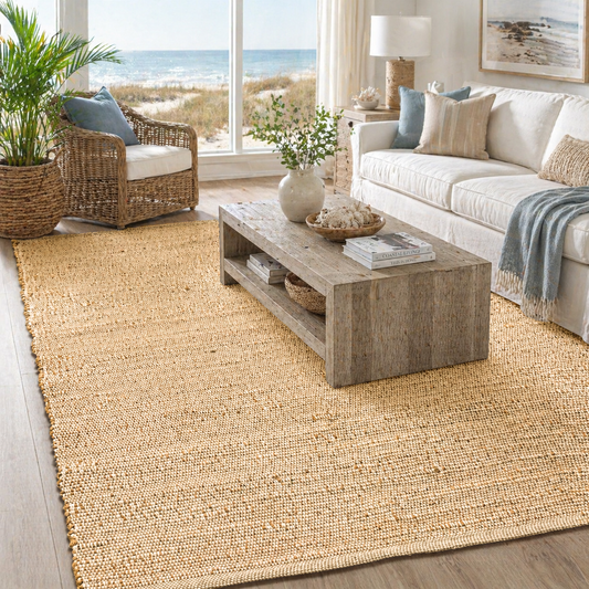 Jute Chindi Rug-Natural Jute-8'x10'.