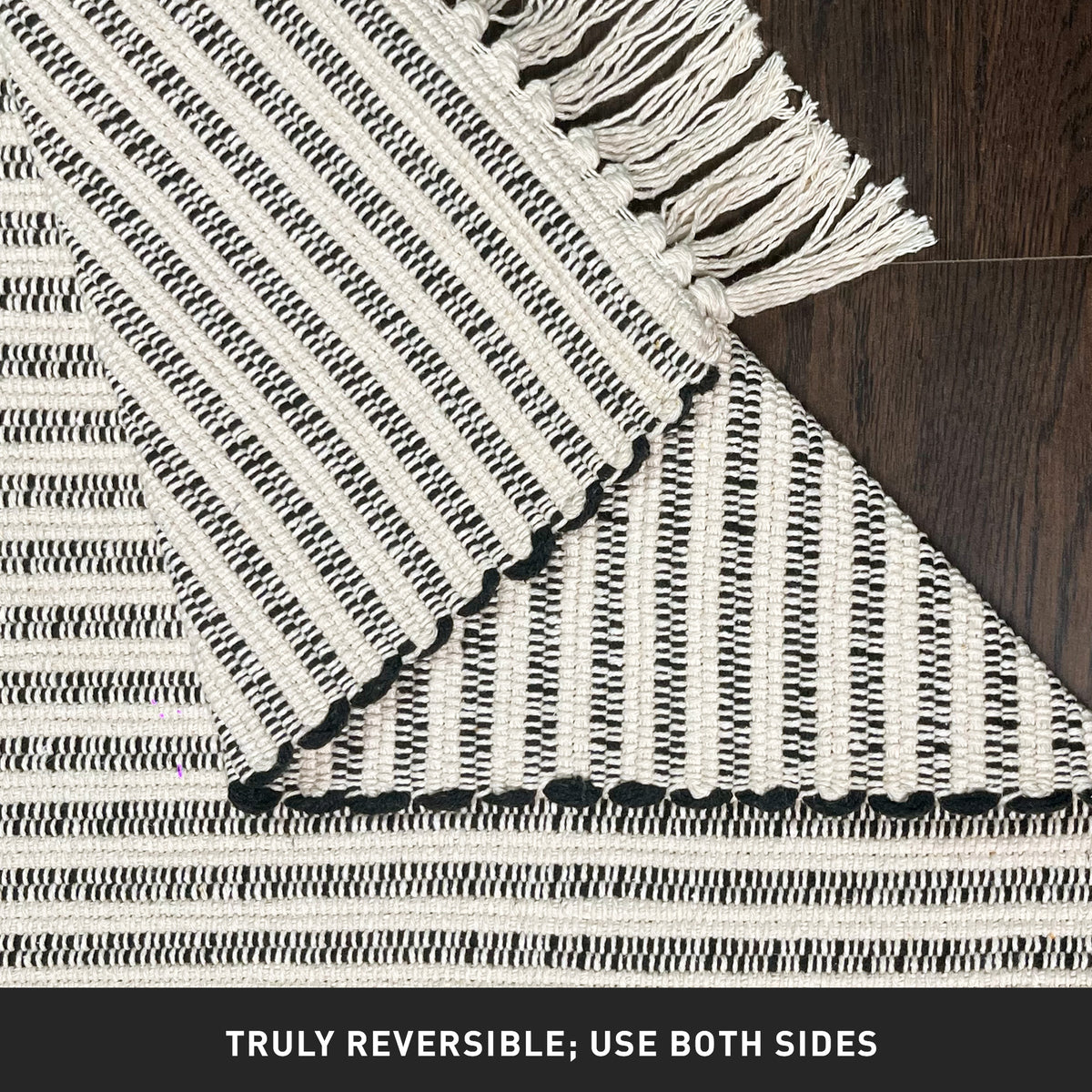 Providence Rugs Providence Stripe Rug - Black/Ivory, 2'x6' – Chardin Home