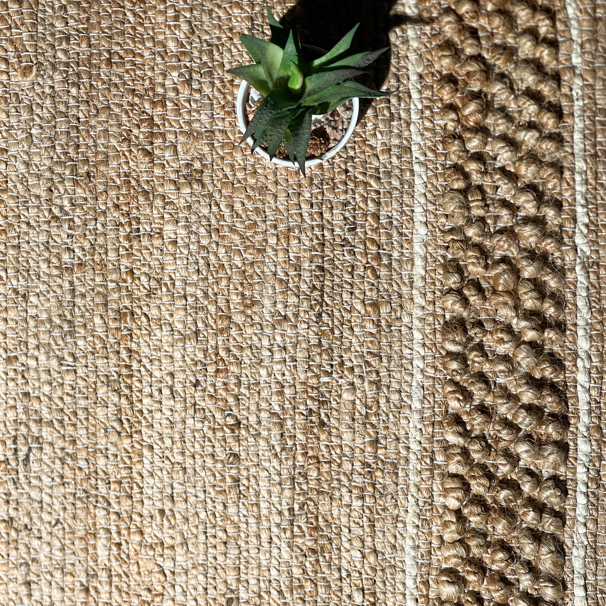 DUNE BRAIDED RUG, NATURAL JUTE, 2'x3'