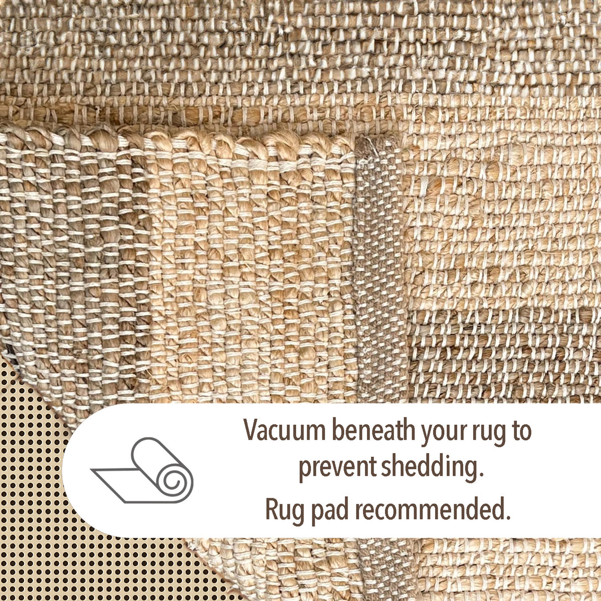 Natural Jute Stripe Runner-Natural Jute-2'x5'.