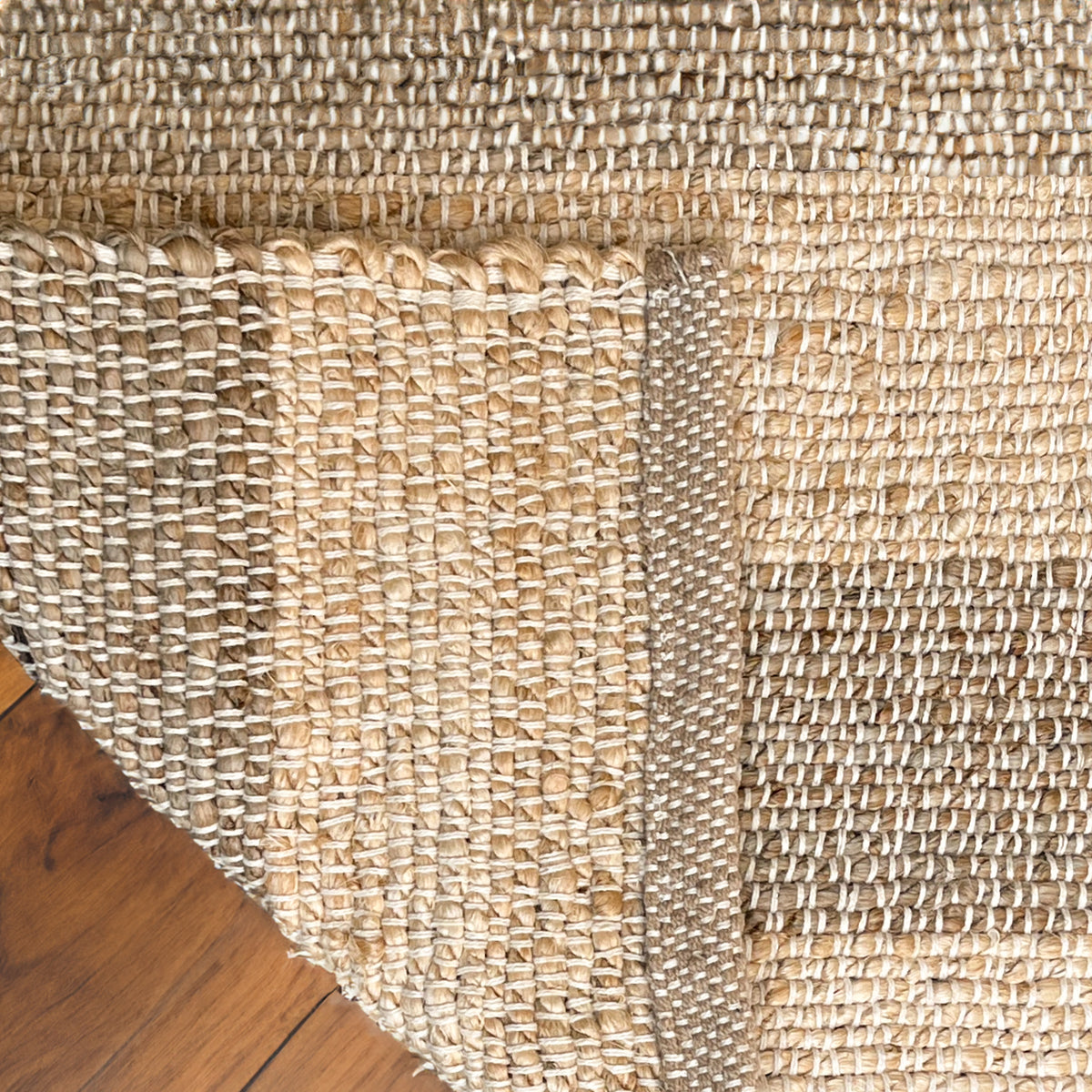 Natural Jute Stripe Rug-Natural Jute-5'x7'.
