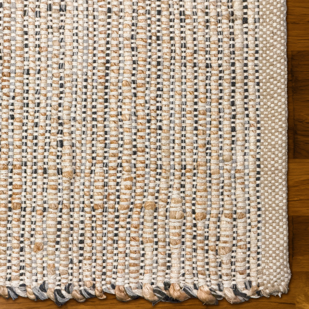 Jute Chindi Rug-Natural Jute-Greys-2'x7'.