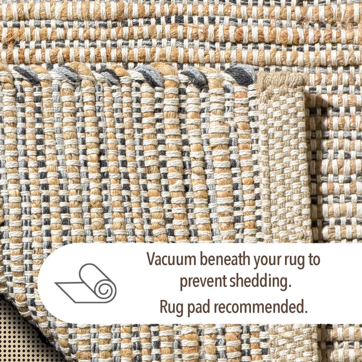 Jute Chindi Rug-Natural Jute-Greys-2'x7'.