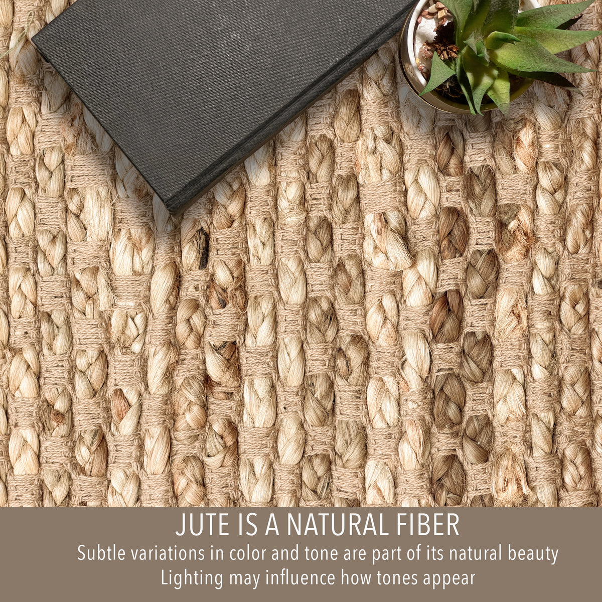 Jute Boucle Rug-Natural Jute-Beige-2'x6'.