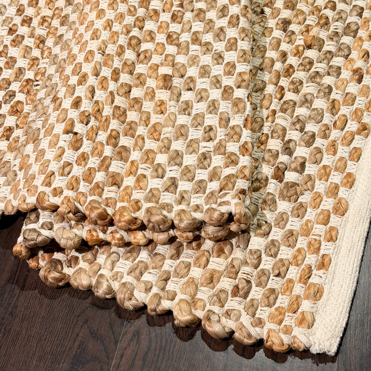 Jute Boucle Rug-Natural Jute-Ivory-2'x3'.