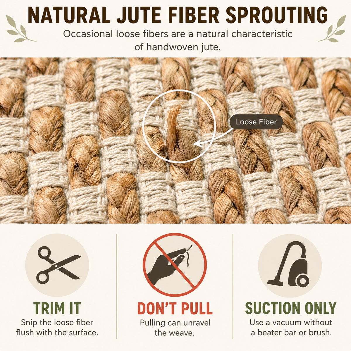 Jute Boucle Rug-Natural Jute-Ivory-2'x8'.