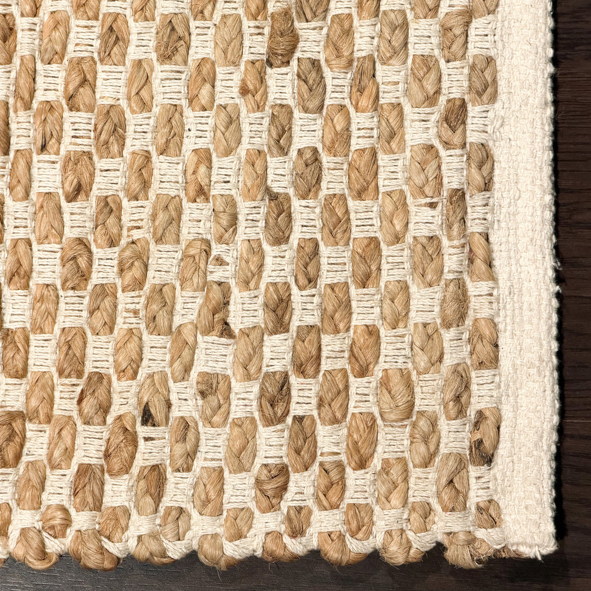 Jute Boucle Rug-Natural Jute-Ivory-3'x5'.