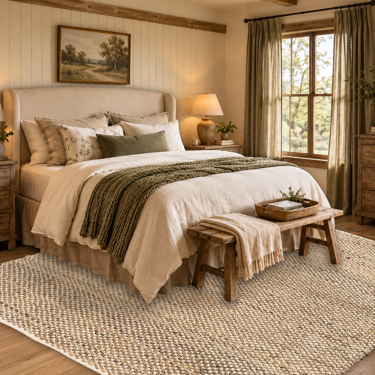 Jute Boucle Rug-Natural Jute-Ivory-9'x12'.