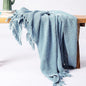 WAFFLE THROW, STONEWASH BLUE, 50''x60''