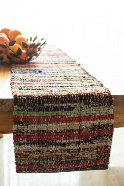 Rainbow Multi Chindi Table Runner - Multi, 13''x72''