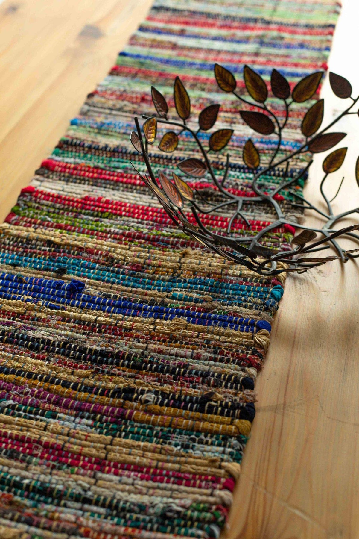 Rainbow Multi Chindi Table Runner - Multi, 13''x72''