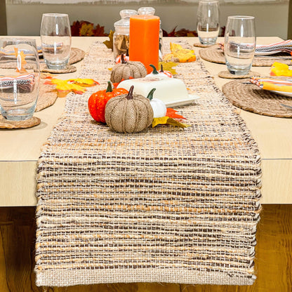 OMBRE TABLE RUNNER, NATURAL BROWN, 13" x 72"