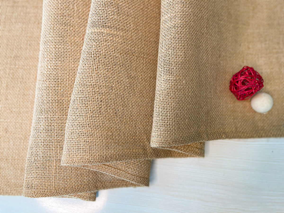 Burlap Lace Table Runner - Natural Jute, 13''x72''