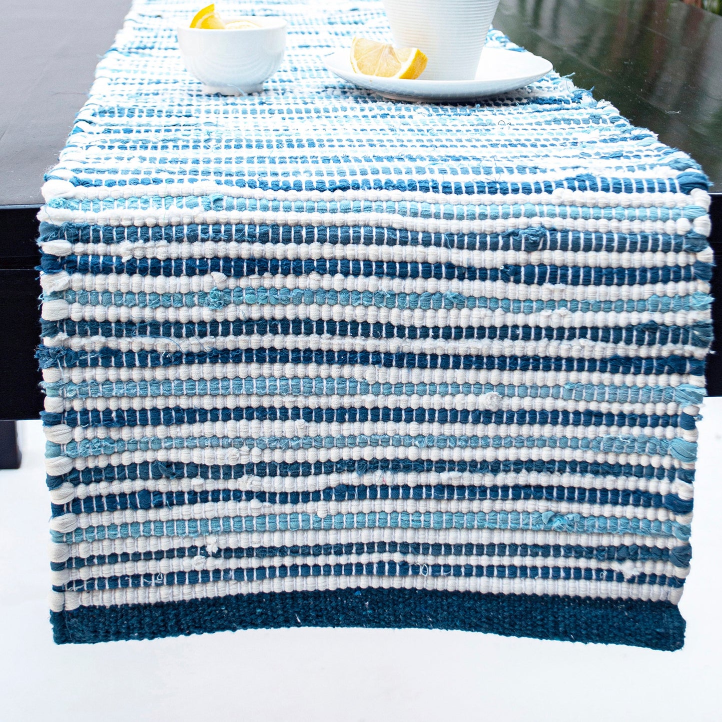 Coastal Table Runner - Blue/White, 13''x72''