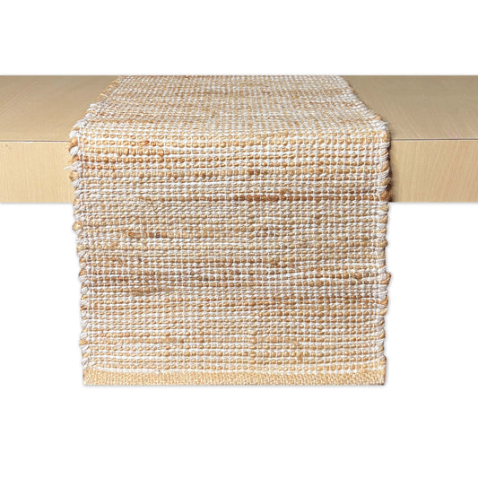 OMBRE TABLE RUNNER, NATURAL-IVORY, 13''x36''.