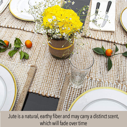 OMBRE TABLE RUNNER, NATURAL-IVORY, 13''x48''.
