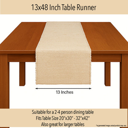 OMBRE TABLE RUNNER, NATURAL-IVORY, 13''x48''.
