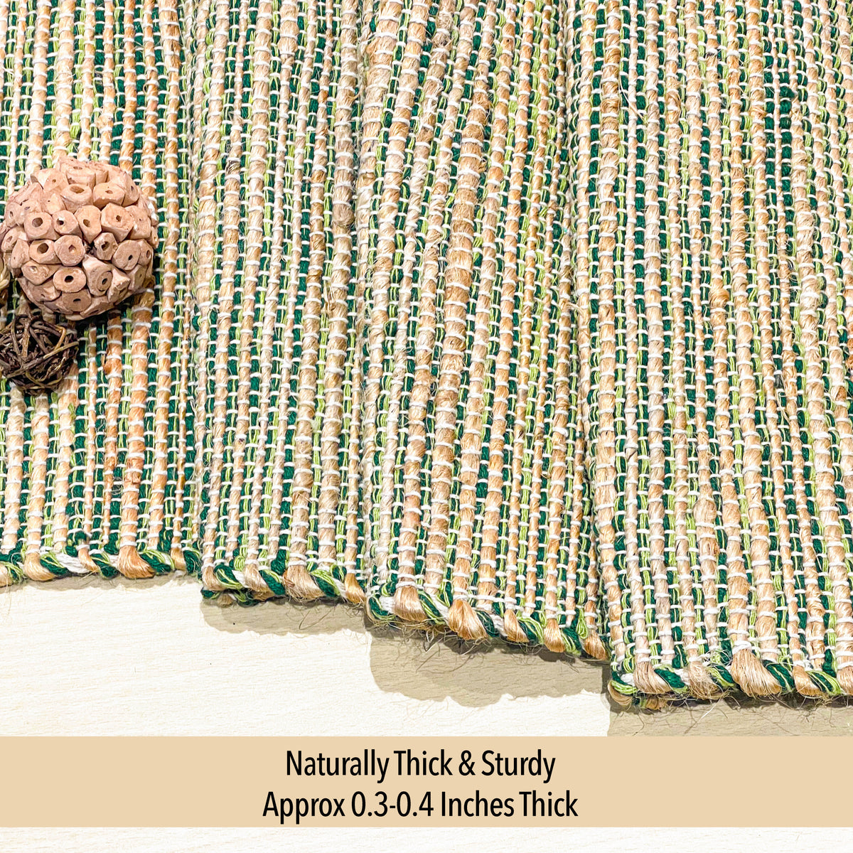 OMBRE TABLE RUNNER, NATURAL-GREEN, 13''x90''.