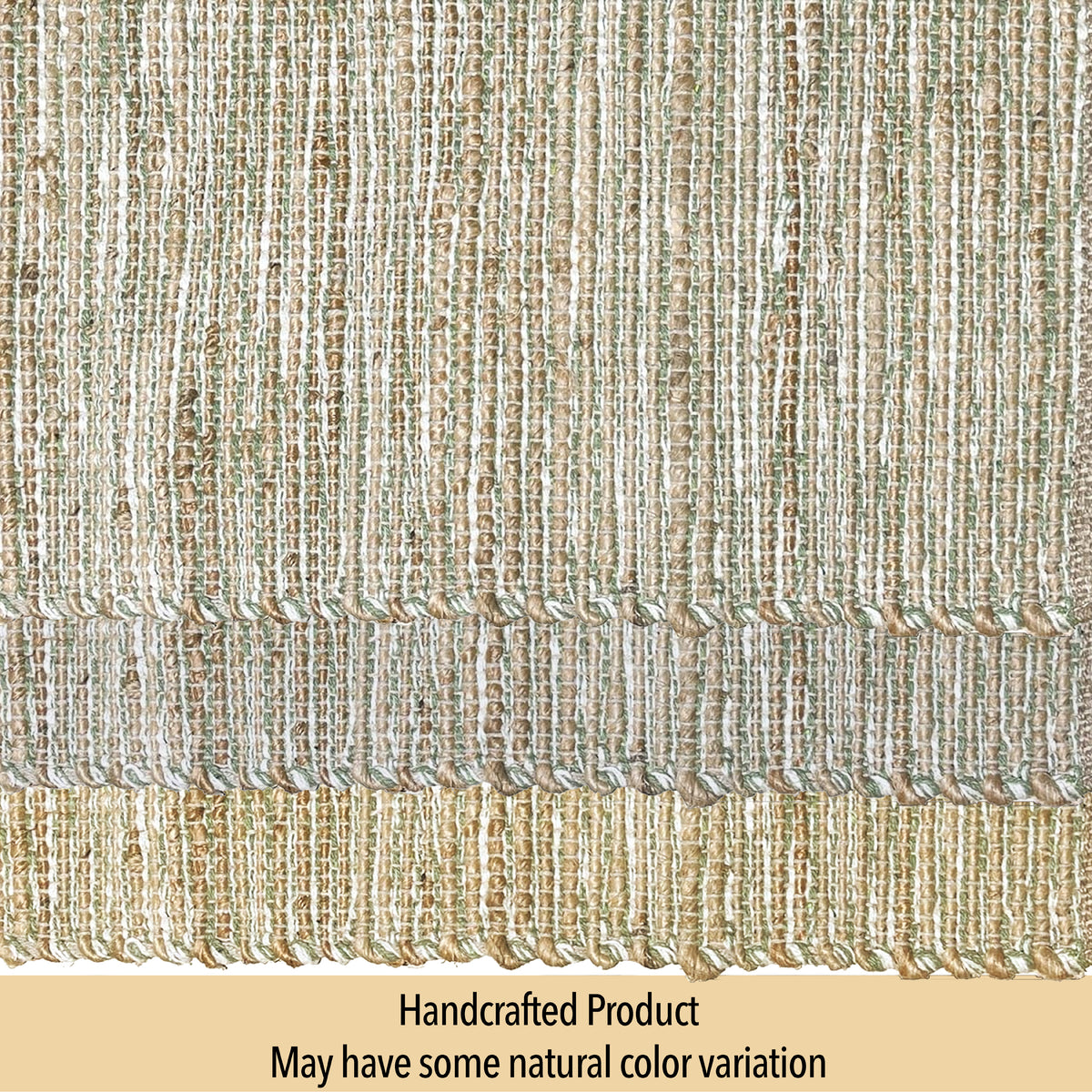 OMBRE TABLE RUNNER, NATURAL-SAGE GREEN-WHITE, 13''x36''.