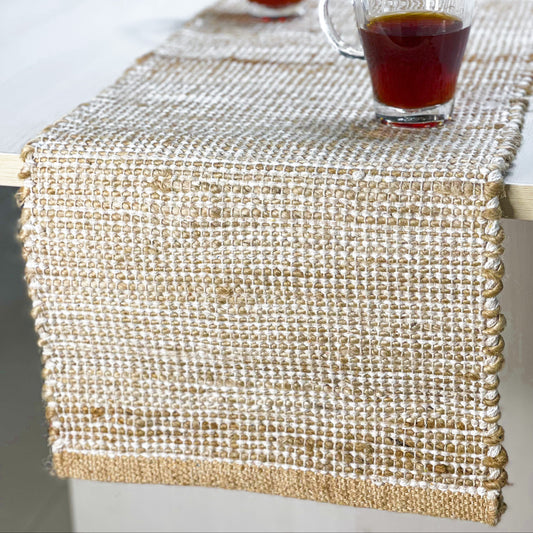 OMBRE TABLE RUNNER, NATURAL-IVORY, 13''x108''.