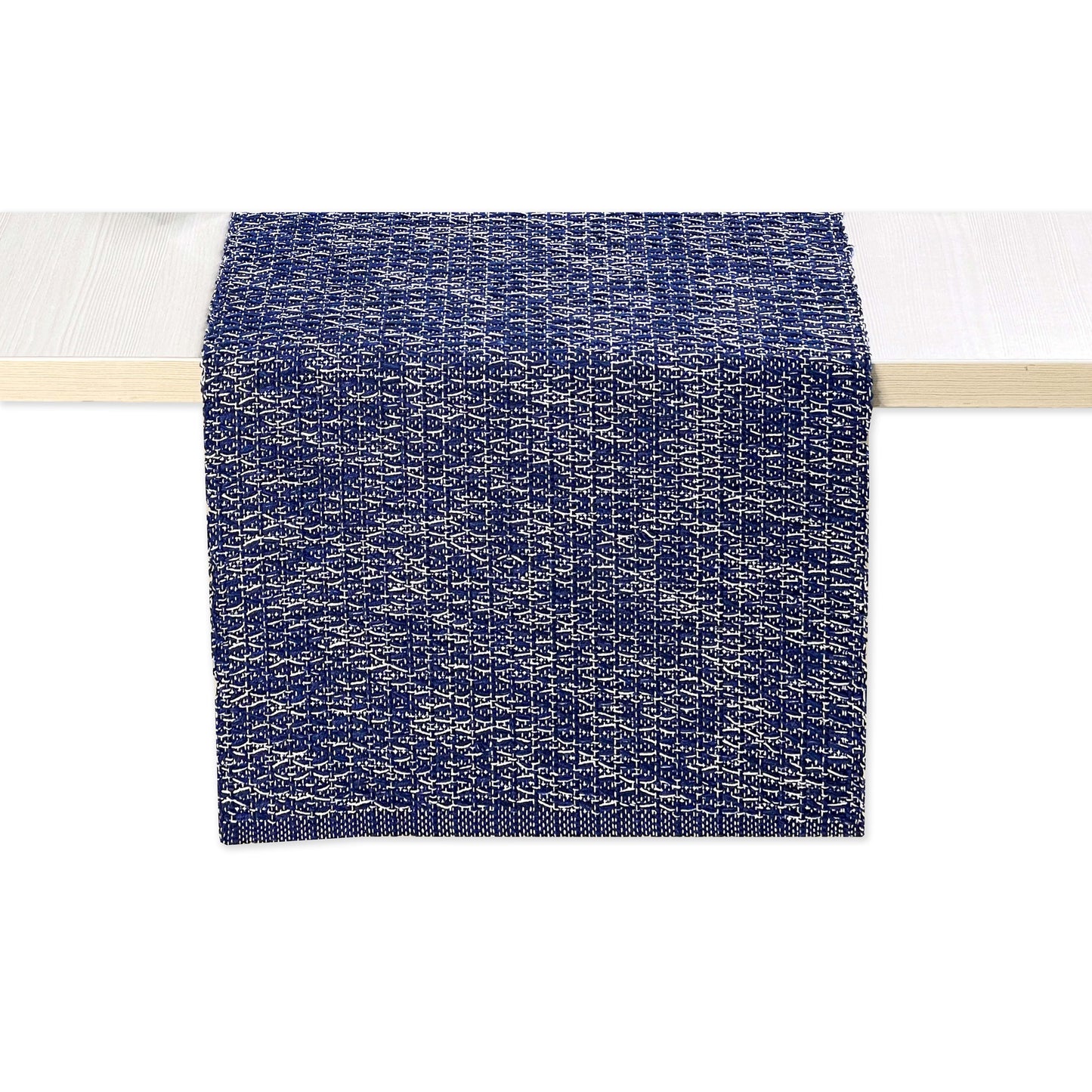 HONEYCOMB TABLE RUNNER, Blues, 13''x72''.