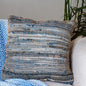 Denim Jute Pillow Cover Set Of 2 - Denim Blue, 24''x24''