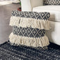 Diamond Pillow Cover Set Of 2 - Black/Ivory, 20''x20''