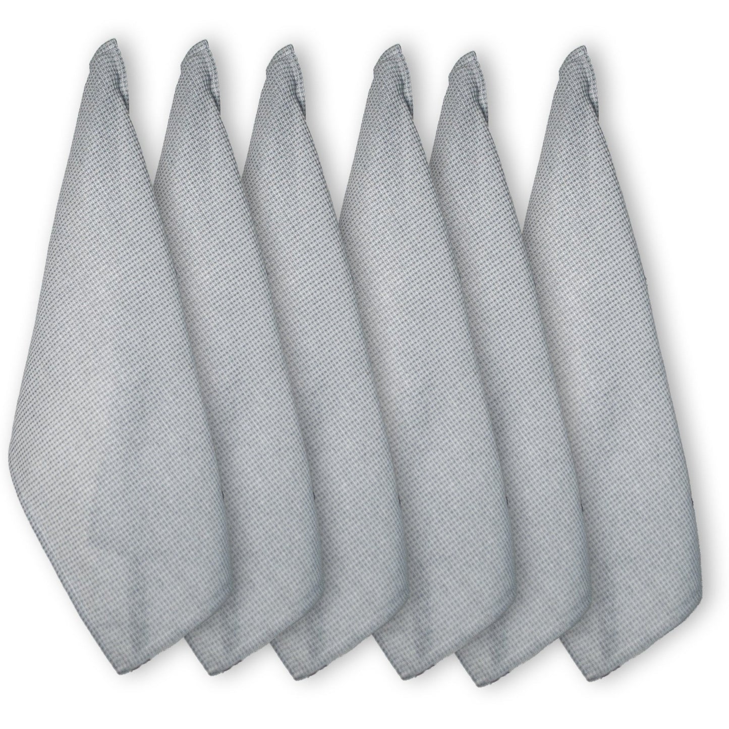 WAFFLE KITCHEN TOWELS SET OF 6, 18''x28'', Grey-White