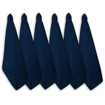 WAFFLE KITCHEN TOWELS SET OF 6, 18''x28'', Blue