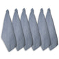 WAFFLE KITCHEN TOWELS SET OF 6, 18''x28'', Blue-White