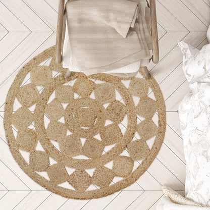Felix Braid Round Rug - Natural Jute, 36" Rnd.